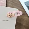 Pinza para el pelo ovalada con recorte de cachorro de dibujos animados, linda pinza para el pelo para niños, pinzas laterales para flequillo, accesorios para el pelo para la cabeza de niña