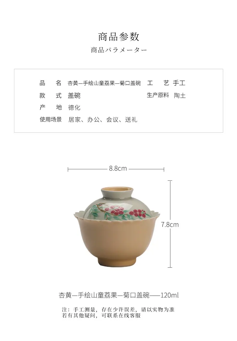 杏黄—手绘山童荔果—菊口盖碗_02.