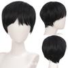 Peluca para hombre de pelo corto anime cos estilo japonés Shontai Junior esponjosa fibra química niños diaria cabello rizado cobertura completa