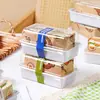 Caja de Empaque para Sándwich Cortada en Mitades Caja de Empaque Pastel Postre Hamburguesa Papel a Prueba de Grasa Caja Desechable para Almuerzo Horneado