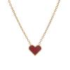 Novo colar de aço titânio com design de nicho luxuoso e pingente de coração vermelho retrô, pulseira, fábrica de joias vintage francesa