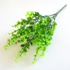 Planta artificial de eucalipto hoja de dinero planta verde en maceta moldeo por inyección planta acuática 7 tenedores tamaño flor de plástico