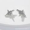 Aretes Jiang Ti F136 Titanio Bamang Estrella con Diamante Completo Polaris Aleación de Titanio G23 Joyería para Perforación Humana Uñas para Hueso de la Oreja