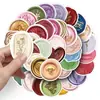 50 Piezas de Pegatinas de Sello de Pintura de Fuego, Personalizadas y Creativas, Impermeables y Exquisitas Pegatinas de Graffiti para Vasos de Agua, Vasos de Té de Leche, Cuadernos