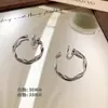 TH0592 Clip para Oreja de Banda de Möbius para Mujer Sin Perforación Pendientes Grandes de Círculo Redondo Personalidad de Nicho Puños para Oreja Accesorios de Pendientes Exagerados
