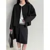Blazer Luxi de Alta Qualidade com Gola Redonda Sem Botões para Mulheres 2026 Nova Coleção Início da Primavera Jaqueta de Terno Pequena Minimalista 3757