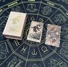 Baralho de Tarot Dourado Waite Carta de Tarot Tarot Impressão Colorida Carta de Tarot PVC Impermeável Jogo de Mesa de Tarot Toalha de Mesa