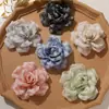 Vibe Fresca e Elegante, Super Delicada Renda com Borda Queimada Camélia DIY Elástico de Cabelo, Acessório de Cabelo, Corda para Rabo de Cavalo, Adorno Floral