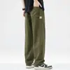 Overoles Americanos de Primavera y Otoño para Niños Marca de Moda Sueltos Rectos Casual Casual Pierna Ancha 2024 Nuevos Pantalones Largos de Verano