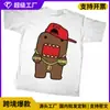 2026 Nueva Camiseta de Cuello Redondo Estilo Americano Transfronterizo Manga Corta Estampado de Caricatura Emoji Top Casual Versátil