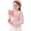 Suéter para niña Tejido para niños 2024 Otoño e Invierno Nuevo Suéter Camiseta Base Estilo Occidental Ropa Infantil para Niña Top