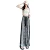 Pantalones Casuales Sueltos de Tinte Tie-Dye Estilo Pintura a Tinta de Cintura Alta Adelgazantes de Verano Delgados de Tela Rectos Pantalones con Protección Solar