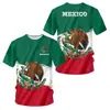 Comércio Exterior Transfronteiriço AliExpress TK Mais Vendido Camiseta Casual Masculina de Manga Curta Estampa Digital 3D Série Mexicana Top