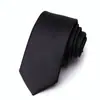 Envío Gratis Corbata Profesional Estilo Coreano para Estudiantes Hombres Versión Estrecha 6cm Negra Color Sólido Corbata Formal Casual Boda