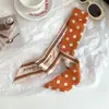 Bufanda Larga de Seda de Lunares, Nuevo Estilo de Alta Gama para la Muñeca, Cinta Decorativa, Pañuelo Versátil Multiusos para la Cabeza, Diadema, Cinturón