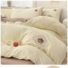 Conjunto de Cama de Desenho Animado de Algodão Puro Quatro Peças 100% Algodão Universal para Quatro Estações Lençóis Colcha Conjunto de Cama de Três Peças para Dormitório