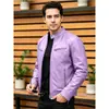 Chaqueta de Cuero Sintético Ajustada para Hombre con Cuello Alto, Chaqueta de Motociclista, Ropa Exterior Casual de Moda para Primavera y Otoño, Nueva Chaqueta de Cuero Transfronteriza