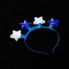 Faixa de cabeça luminosa Hanukkah Coolette, faixa de cabeça de estrela de cinco pontas, joia de atmosfera festiva, adorno de cabeça para festa de Hanukkah