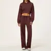 Conjunto de sudadera de estilo europeo y americano para otoño/invierno para mujer, casual y de corte holgado, diseño deportivo, cárdigan con cremallera, grueso y cálido, conjunto de dos piezas