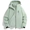 Chaquetas de Primavera y Otoño para Adolescentes, Estilo Pareja, Chaquetas Outdoor a Prueba de Tres Elementos, Chaquetas Outdoor Unisex de una Sola Capa para Otoño e Invierno