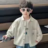 Camisa casual de otoño para niños, estilo coreano, camisa elegante y versátil para niños pequeños, top de moda para bebés, comercio exterior