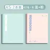 Cuaderno Fresco de Color Contrastante para Estudiantes de Secundaria y Preparatoria, Simple A5 Tapa Blanda B5 Engrosado, A Prueba de Tinta y Escritura Suave