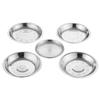 Plato de Frutas Transfronterizo, Plato para Barbacoa Estilo Coreano, Bandeja para Comida Occidental, Plato Redondo Poco Profundo, Plato Redondo de Acero Inoxidable 304 al por Mayor