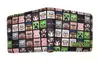 Carteira Dobrável Curta do Jogo Minecraft Steve Creeper Personalizada Criativa em Couro PU Carteira Masculina e Feminina