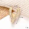 Accesorios para Joyería DIY Hebilla en Forma de I Agujero Zapatos Accesorios para el Cabello Piedra de Strass Cristal Decoración de Zapatos Estilo Chanel Hebilla de Zapato de Flor de Perla para Mujer