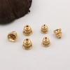 Accesorios para Joyería DIY Cobre Fundido 8*8mm Forma de Torre Flor Perla Espaciador Perlas Budistas Estilo Antiguo Accesorios para el Cabello Materiales para Pasadores Estilo Étnico