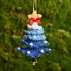 Árvore de Natal de Lã Crochê DIY Presente Tricotado Decoração Pendurada no Carro Artesanal para Amigos