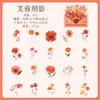 Paquete de Pegatinas Transfronterizas Zabc, Serie Flores de Sueño Ligero, Pegatinas Florales Versátiles para Decoración de Diarios, Incluye 40 Piezas