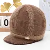Gorro de Invierno para Mujeres de Mediana Edad y Mayores Abuela Mamá Persona Mayor Gorro Cálido Más Terciopelo Protección contra el Frío Lana Gorro de Punto para Señora Mayor