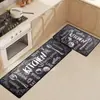 Alfombrillas de Cocina de Tira Larga Más Vendidas Juego de Dos Piezas Terciopelo de Cristal Resistentes a Manchas Antideslizantes para Platos y Tazas Anticaídas Transfronterizo