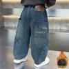 Pantalones Vaqueros de Felpa para Niños, Integrado de Terciopelo, Nuevo Estilo 2026, Pantalones Largos Engrosados para Bebé y Niño Pequeño, Pantalones de Moda para Niños