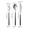 Cuchillo, tenedor y cuchara de acero inoxidable 304 estilo coreano Celebridad de Internet Cuchillo y tenedor dorados para bistec Comida occidental Juego de Regalo de Tres Piezas