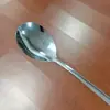 Colher Principal para Refeição em Aço Inoxidável Doméstica com Cabo Longo Colher para Comer Arroz Colher de Sopa Simples Multiúso Colher de Refeição para Cantina de Estudantes