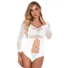 Macacão Hot Diamond de Novo Produto Transfronteiriço Europeu e Americano Costas Nuas Sexy Lingerie Recorte Tule Sexy Tule Jacquard Tz456