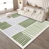 En stock, alfombra sencilla para sala de estar, color verde, estilo Mori Ins, para sofá, mesa de centro, alfombra sencilla para el hogar de alta calidad.