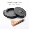 Piedra Original para Tinta de Hot Pot, Se Puede Usar para Moler Tinta, Piedra de Tinta para Moler, Piedra de Tinta Sui, Piedra de Tinta Ondulada, Tinta de Secado Lento, Suministros de Caligrafía, 4 pulgadas de Palillos de Tinta con Tapa