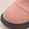 Stock Disponible Botas Martin para Niños con Lazo, Estilo Coreano Casual con Cremallera Lateral, Zapatos de Invierno Resistentes al Desgaste para Bebé, Zapatos de Algodón Estilo Invierno