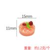 Miniatura de comida simulada e bolo de creme de frutas delicioso para brincar, acessórios de resina, cola de creme DIY, capa de celular, adesivo para geladeira