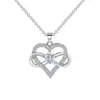 Xiaohongshu Kuaishou Douyin Influenciador Live Colar Banhado a Prata Pedra de Alto Carbono Diamante Quadrado Gota Forma de Pera Pingente Feminino Atacado