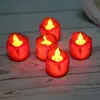 Led eletrônico mini balanço pequeno cera de chá romântico restaurante casamento decoração criativa gota de lágrima cera simulação lâmpada de vela
