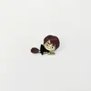 Venta Caliente Transfronteriza Dibujos Animados Periféricos Insignias Metálicas Versión Q Lindo Personaje Mágico Montado en Escoba Broche Accesorios de Aleación