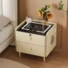 Mesa de Cabeceira Inteligente Multifuncional Luxo Alto Fim Armazenamento para Quarto Áudio Bluetooth Carregamento Sem Fio Mesa de Cabeceira Atacado