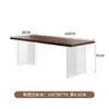 Escritorio colgante acrílico de madera maciza antigua Mesa de comedor de doble uso Madera de fresno Sala de estar Mesa larga Mesa de tablero grande