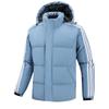 [M-8XL] Talla Grande Cardigan de Algodón con Tres Rayas para Hombre Chaqueta de Algodón con Capucha Ropa Exterior Casual de Algodón para el Invierno Heattech