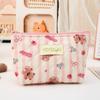 Nueva bolsa de cosméticos de dibujos animados para mujer, de gran capacidad, bonita bolsa de almacenamiento para cambio, bolsa de lavado portátil acolchada de alta calidad