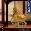 Adornos de Cerámica Tang Sancai de Toro Adornos para el Hogar Sala de Estar Escritorio Toro del Zodiaco Doce Animales Toro de la Fortuna Artesanías Decoraciones